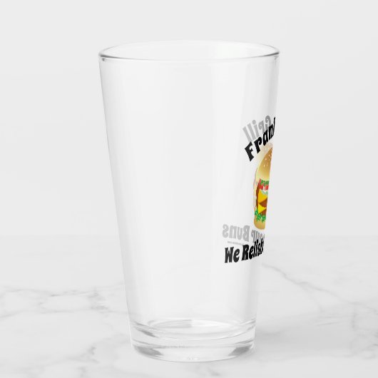 We geven je Buns grappig gepersonaliseerde Hamburg Glas (Rechts)