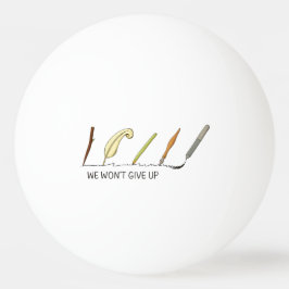We geven niet op - Artistieke pennen en pennen Pingpongbal