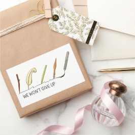 We geven niet op - Artistieke pennen en pennen Rechthoekige Sticker