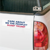 We geven om het volk dat Trump dumpt Bumpersticker (Op Truck)