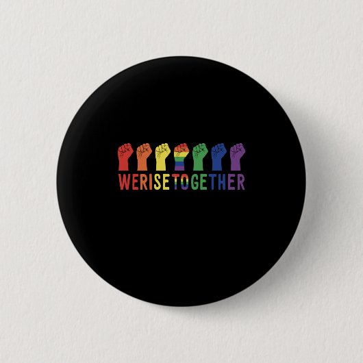 We geven samen LGBT Pride Ronde Button 5,7 Cm (Voorkant)