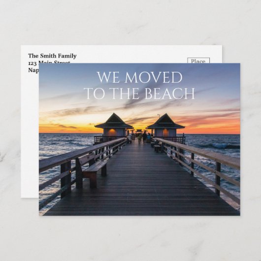 We gingen naar het strand Naples Pier Florida Brie Briefkaart (Voorkant / Achterkant)