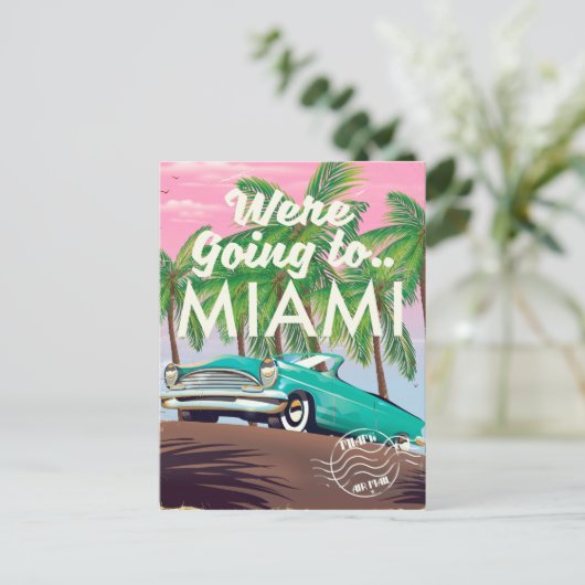 We gingen naar Miami Briefkaart (Staand voorkant)