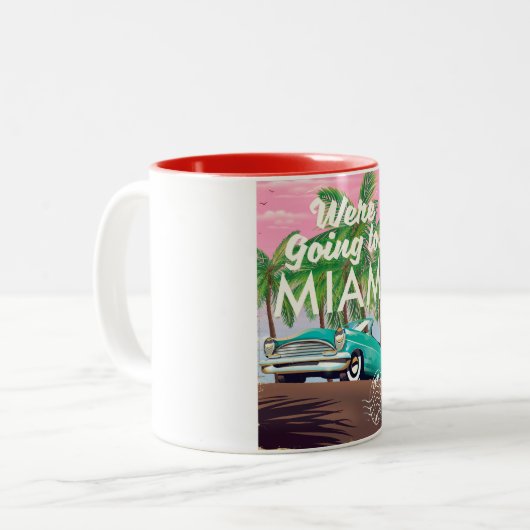 We gingen naar Miami Tweekleurige Koffiemok (Voorkant links)