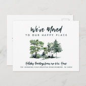 We gingen naar ons Happy Place Holiday New Address Aankondigingskaart (Voorkant / Achterkant)