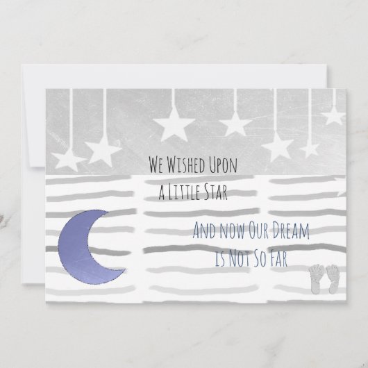 We gingen op het Baby shower van een Star Boy. Kaart (Voorkant)