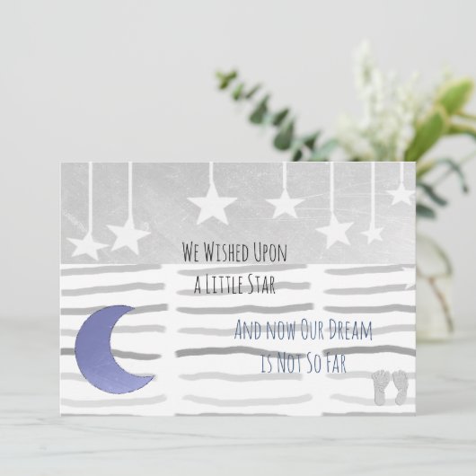 We gingen op het Baby shower van een Star Boy. Kaart (Staand voorkant)