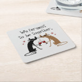 We gisten om samen wijngrappen te zijn kartonnen onderzetters (Schuin)