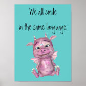 We glimlachen allemaal in dezelfde taal poster (Voorkant)