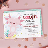 We glimlachen met Axolotl Baby shower-uitnodiging Kaart