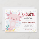 We glimlachen met Axolotl Baby shower-uitnodiging Kaart (Voorkant)