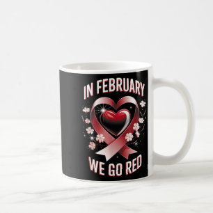 We Go Red Februari Hart- en Vaatziektebewustzijn  Koffiemok