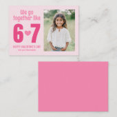 We Go Together Like 6 7 Kids Photo Valentine's Notitiekaartje (Voorkant / Achterkant)