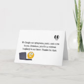 We googlen onze symptomen, je lost onze domheid op bedankkaart (Voorkant)