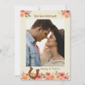 We Got Hitched Elopement Foto Aankondiging (Voorkant)