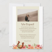 We Got Hitched Elopement Foto Aankondiging (Achterkant)