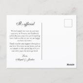 We got married announcement  briefkaart (Achterkant)