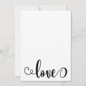 We Got Married Bold Zwart Wit Ontvangst Only Kaart (Achterkant)