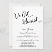 We Got Married Bruiloftsfeest, Gouden Confetti Kaart (Voorkant)