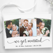 We Got Married Calligraphy Heart 3 Photo Aankondiging