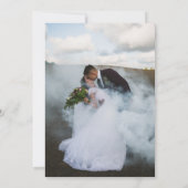 We Got Married Eucalyptus Ontvangst Kaart (Achterkant)