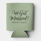 We Got Married Green Wedding Reception  Blikjeskoeler (Voorkant)