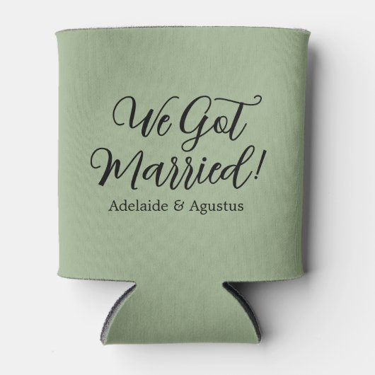 We Got Married Green Wedding Reception  Blikjeskoeler (Voorkant)