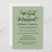 We Got Married Green Wedding Reception  Kaart (Voorkant)