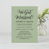 We Got Married Green Wedding Reception  Kaart (Staand voorkant)