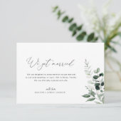 We Got Married Greenery huwelijksaankondiging Bedankkaart (Staand voorkant)