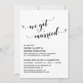 We Got Married Hearts Typografie Ontvangst Only Kaart (Voorkant)