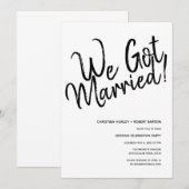 "We Got Married!" Informele Huwelijksvoltrekking Kaart (Voorkant / Achterkant)