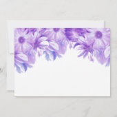 We Got Married Lavender Bloemen Bruiloftsreceptie Kaart (Achterkant)