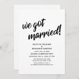 "We Got Married!" Script Bruiloftsfeest Evenement Kaart