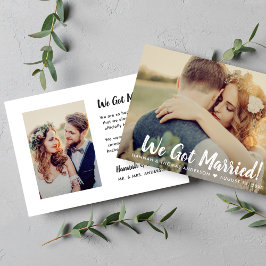 We Got Married Script Foto Bruiloft Aankondiging