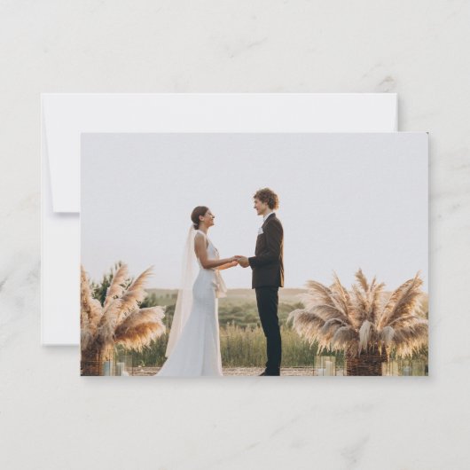 We Got Married script huwelijksaankondiging Bedankkaart (Achterkant)