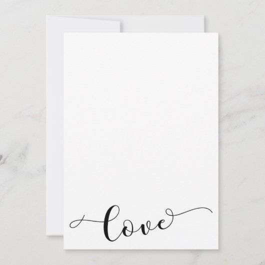 We Got Married Script Zwart-wit ontvangst Kaart (Achterkant)