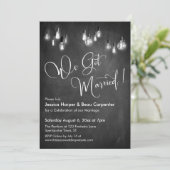 We Got Married Typografie Edison Lichten Schoolbor Kaart (Staand voorkant)