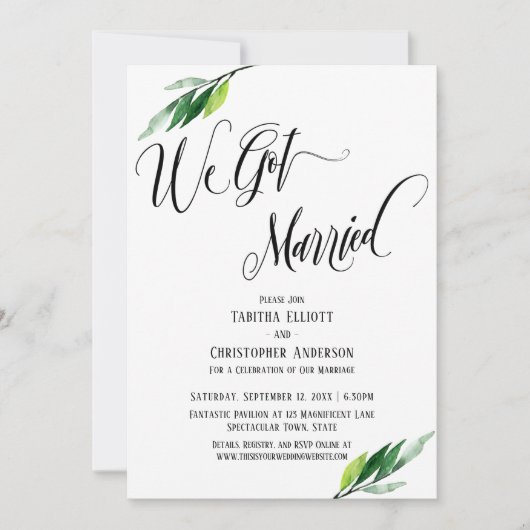 We Got Married Uitgebreid script en groenvoorzieni Kaart (Voorkant)
