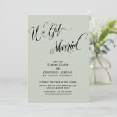 We Got Married Uitgebreid Script, Licht Saliegroen Kaart (Staand voorkant)