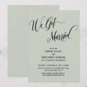 We Got Married Uitgebreid Script, Licht Saliegroen Kaart (Voorkant / Achterkant)