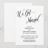 We Got Married Uitgebreid script, Zwart en Wit Kaart (Voorkant / Achterkant)