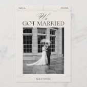 We Got Married Wedding Digital Announcements Card Kaart (Voorkant)