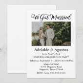 We Got Married Wedding Invitation Kaart (Voorkant / Achterkant)