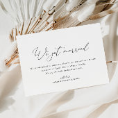 We Got Married zwarte script huwelijksaankondiging Bedankkaart