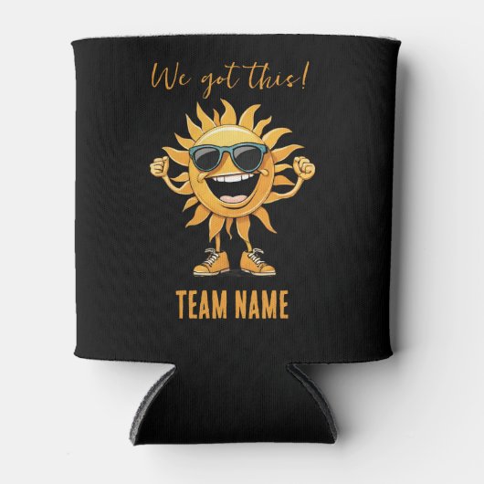 We Got This-Funny-Smiling Sun with Sunglasses Blikjeskoeler (Voorkant)