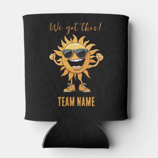 We Got This-Funny-Smiling Sun with Sunglasses Blikjeskoeler (Achterkant)