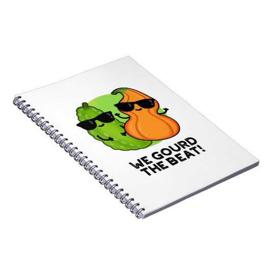 We gourd de Beat Funny Veggie Pun Notitieboek (Rechterzijde)