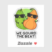 We gourd de Beat Funny Veggie Pun Sticker (Vel)