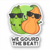 We gourd de Beat Funny Veggie Pun Sticker (Voorkant)